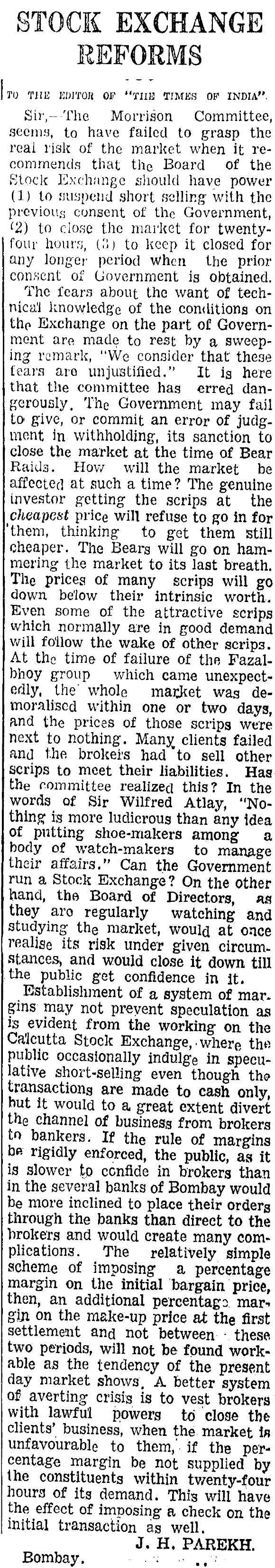 img for Stock Exchange Reforms -...